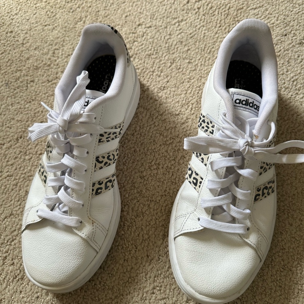 Adidas Grand Court leopard leather sneakers white - Picture 3 of 5